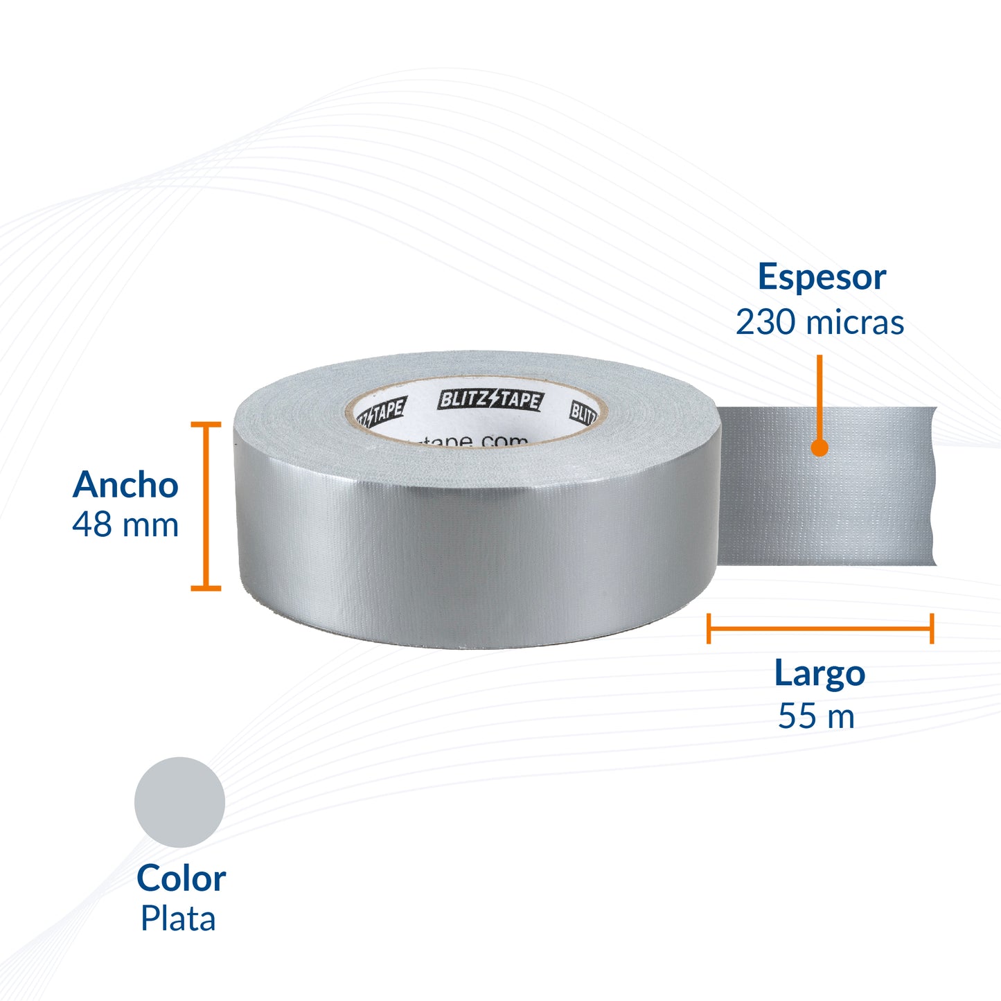 Cinta Ducto 48mm x 55m 230 mic