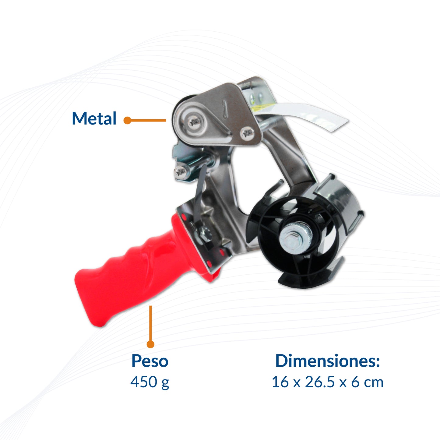 Kit Despachador más rollo de cinta adhesiva 48mm x 150 mts